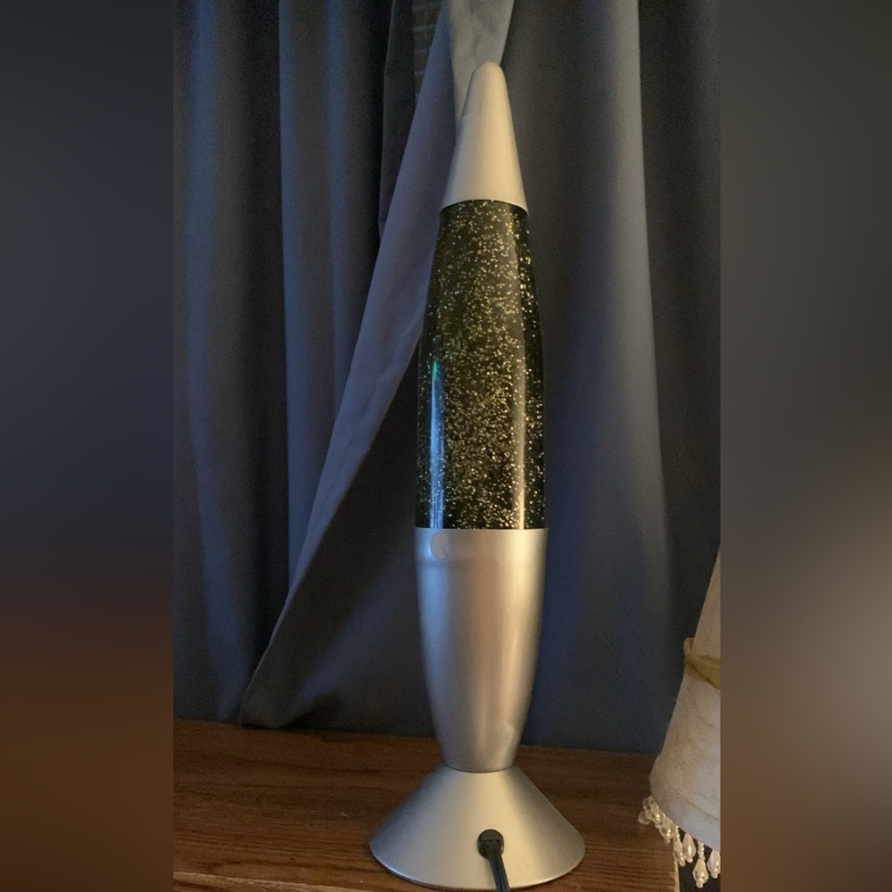 Silver Glitter Lava Lamp